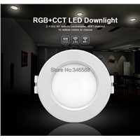 4x Mi.Light 6W RGB + CCT Downlight with Driver AC85-260V FUT068 +1x WiFi iBox1 Lamp +1x 2.4G Wireless RF 4-Zone Touch Remote