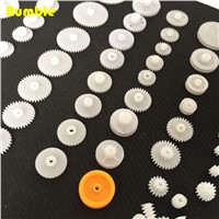 New 62 Pcs Plastic Gear Motor Gearbox For Model Toys Car Ship DIY Accessories Gift For Children Scientific Experiment White
