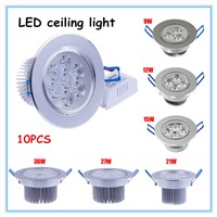 10PCS LED Down Light 1W 9W 15W 21W  AC220V ceiling lamp LED Spotlight LED Bulb lamp