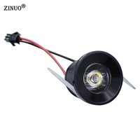 ZINUO 10pcs/Lot 1W Mini Led  Cabinet Lamps Recessed Mini Led Downlight  AC85-265V micro miniature spot downlight With Led Driver