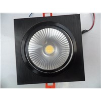 6pcs/lot 160*160mm 25w Square Model black heat sink Cob Down Light, With 120lm/w High Brightness,3 Years Warranty