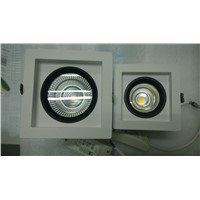 9w LED Recessed Square Downlight none glare housing adjustable used in luxury villas, houses, apartments, high-end stores