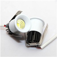 Dimmable led downlight mini 5W cabinet lamp cob chip aluminum hole size 30mm AC85-265V LED spot light ceiling home decoration