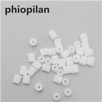 Phiopilan 0.5 modulus 8T 2A 8 Teeth 8-2A aperture=1.95mm Plastic Spindle Gear,Motor gear Model Car Gear  fit to 2mm optical axis