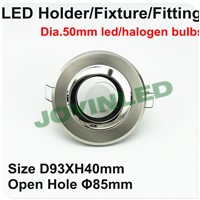 recessed LED downlight light holder spotlight down light fixture frame gu10 mr16 socket circle satin fitting