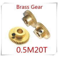 4pcs/lot 0.5M20T Motor Gear Metal Brass Gear Pinion 20T For RC Part