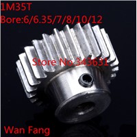 2pc Mod 1 M=1 CNC Spur Gear pinion 35T 35Teeth Right Teeth positive gear 45# steel gear rack transmission RC