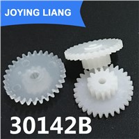 30142B Gear 0.5M Plastic Gear Double Cone 30 Tooth/ 14 Tooth Loose 2mm Shaft Hole Gear Wheel (2500pcs/lot)
