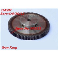 1pc Mod 1 M=1 1M50T CNC Spur Gear pinion 50T 50Teeth Right Teeth positive gear 45# steel gear rack transmission RC