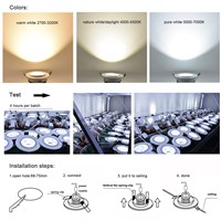 50pcs led  ceiling downlingts LED Recessed Downlight 4W 3W 270-360 lm Cut hole Warm Nature Pure White Spot lights 110V/220V