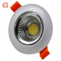 GD LED Downlight Dimmable 3W 5W 7W 10W 12W 15W 20W Spot LED 85-265VAC COB Recessed LED Downlight Silver Ring+White face W/Driver