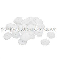 30Pcs 12mm x 2mm Plastic Single Reduction Gear for DIY Stepper Motor Gearbox