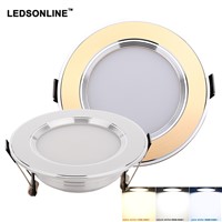1pcs Led Downlights 3W 270lm 5W 450lm SMD5630 Silver Gold LED Ceiling Downlight  Lamps Led Ceiling Lamp Home Indoor Lighting