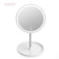 LED Touch Screen Mirror For Professional Makeup Cosmetic Mirror 32 LED Lights Beauty Salon Workstation Adjustable 180 Rotating