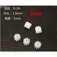 500pcs Mini Plastic 92A Motor Shaft Gear Sets 9 Tooth 2mm Hole Diameter DIY Helicopter Robot Toys