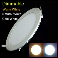 Dimmable LED Downlight Ceiling Panel Light with driver AC110V/220V 3W/4W/6W/9W/12W/15W Recessed LED Ceiling Down Light Free ship
