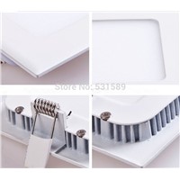 Wholesale50pcs Warm/Cool White Optional   AC85-265V Brightness Adjust Dimmable Ceiling 4W LED Panel Light With Power Adapter