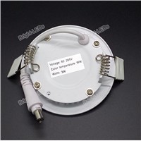 Wholesale 10pcs Real 3W Modern Ultra thin design LED ceiling recessed grid downlight / slim round panel led light fixtures
