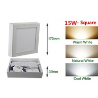 15W Square Surface LED Ceiling Light Panel Light Down Light 85-265V LED indoor Light +Driver