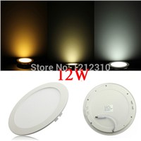 Wholesale 50pcs/Lot LED Downlight light 12W Dimmable Round led panel light AC110-220V with Drive DHL Free Ship