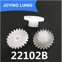 22102B Double Layer Gears 0.5M Plastic POM 22 Tooth/ 10 Teeth Loose 2mm Shaft Hole Gear Wheels (5000pcs/pack)