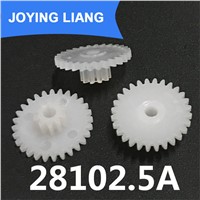 28102.5A Gear 0.5M Plastic Gear Double Cone 28 Tooth/ 10 Tooth Tight 2.5mm Shaft Hole (2500pcs/lot)