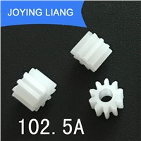 102.5A Modulus 0.5 10 Teeth 2.5mm Shaft Tight Pom Plastic Gear Toy Model Gear (5000pcs/lot)