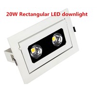 12pcs Corner LED Light 20W LED Foco FloodLight Flood Downlight Indoor Rectangular Rotary Licht 85~265V CE RoHS Warranty 2 years