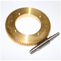 Gear diameter:93mm  1:90  ratio 1M 90T steel worm gear  reduction gear