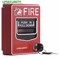 LPSECURITY 9-28VDC fire alarm system Conventional Manual Call Point button station Fire Push In Pull Down Emergency Alarm