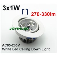 led home lighting Cheaper white recessed adjustable downlighter 3W