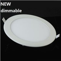Ultra thin design 3W / 6W / 9W / 12W / 15W/25w LED dimmable ceiling recessed grid downlight / slim round panel light