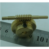 Diameter:27mm  Hole:5mm  0.5M  50Teeths 1:50  Copper vortex worm  rods gear Turbo worm gear