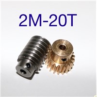 2M-20T reduction ratio:1:20 copper worm gear reducer transmission parts  -gear hole:12mm  rod hole:10mm