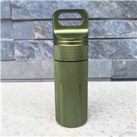 Keychain Bushcraft Waterproof Cans Emergency First Aid Survival Pill Bottle EDC Cigarettes Tank Box climbing Gears,camping kits