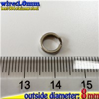 2017 fishing split rings wire1.0mm*OD8mm 60pcs/lot  the best quality 304 stainless steel  Strengthen the hardness
