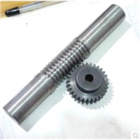 1.25M-50T Metal 45steel worm gear + worm rod reducer transmission parts -1(gear hole:10mm)