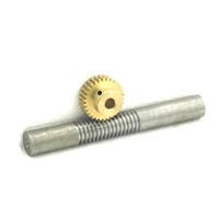 1M-20teeths Metal copper worm gear +steel worm rod reducer transmission parts -1(gear hole:5mm)