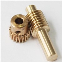 0.5M-20Teeths   Gear Diameter:11.2mm  Hole:4mm  Copper  Worm Gear Rod