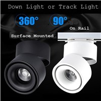 10pcs/lot 15W 20W COB LED Track Lighting Dimmable Warm Cool White Rail Spot Lights Dimmable AC110V/220V