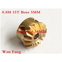 2PCS 0.8M15T  Bevel Gear  0.8 Mod M=0.8 Modulus Ratio 1:1 Bore 5mm Brass Right Angle Transmission parts machine parts DIY