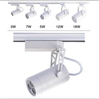 LED Track Light 3W Indoor Lighting Rail Lamps Spotlight Clothing Shoe Shop AC85-265V Warm White Black Housing Ceiling Spotlight