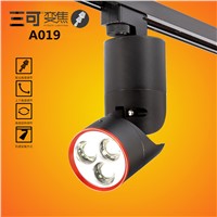 high quality 9W LED track focus spotlight for gallery / Clothing store lighting CREE led lamp Black shell