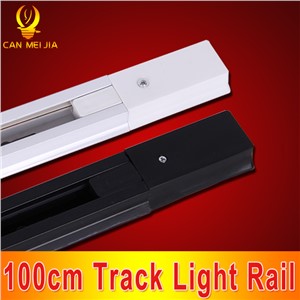 CANMEIJIA 20pcs/lot 1 meter LED Rail Track Aluminium Led Tracking Light Rail 100cm White/Black Available