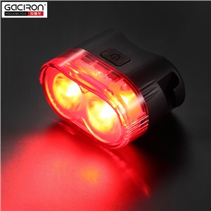 GACIRON 60Lumens Smart Safety Warning Rear Tail light Bike Tail-lamp Waterproof Led Usb Rechargeable Mountain Bike Cycling Light