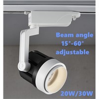 LED Adjustable Fixed Track Light High Power led track lamp AC85-265V COB 20w/30w spot light for Shops cabinets home decoration