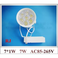 high power LED rail spot lamp light LED track light spotlight 7W AC85-265V 7LED 7*1W white/warm white CE ROHS free shipping