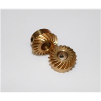 Diameter:12.7mm Hole d:5mm 0.6M-20Teeths Copper Spiral helical bevel gear combination modified car model differential