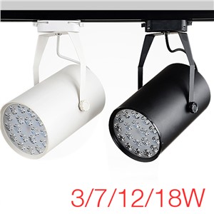 High Power LED Track Light 3W / 7W / 12W / 18W Rail Aluminum Lamp for Commercial Retail Spotlight Lighting Modern Design