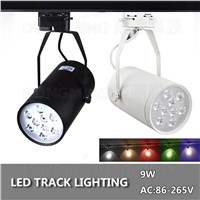 2pcs/lot 9W track light energy saving 780LM White/Black Ce&amp;amp;amp;Rohs AC85-265V Super bright Warm white/white LED Rail Light